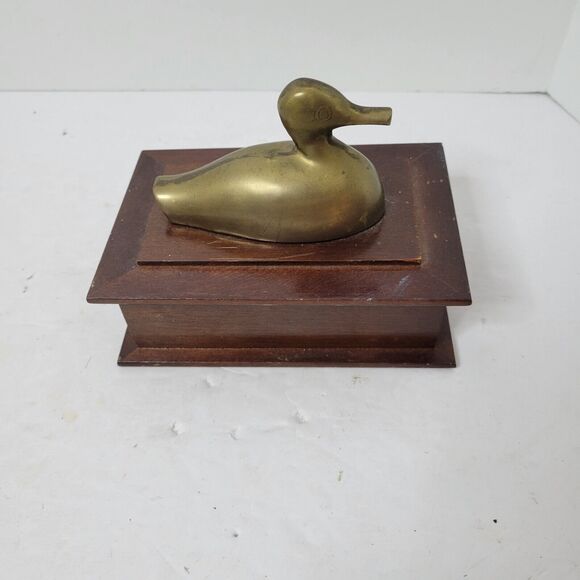 Vintage Brass and Wood Hand Crafted Box Made in Taiwan Rosential Netter - Picture 5 of 16